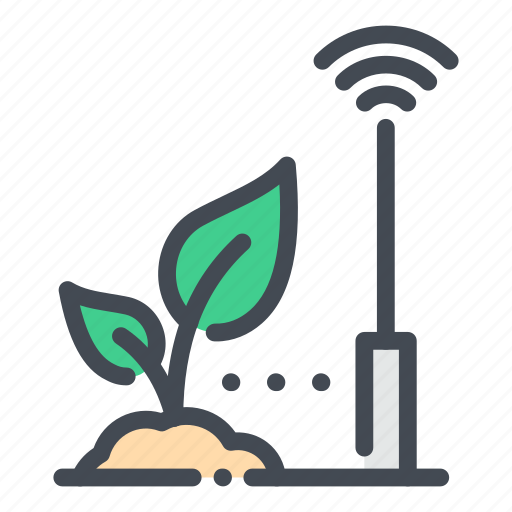 Smart, farm, plant, leaf, signal, remote, control icon - Download on Iconfinder
