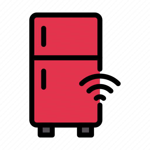 Fridge, refrigerator, signal, wireless, smarthome icon - Download on Iconfinder