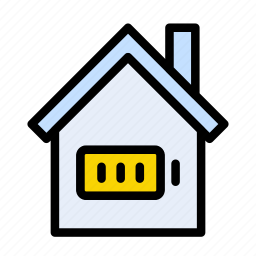 House, smart, home, battery, charge icon - Download on Iconfinder