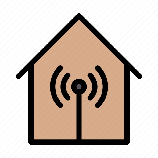 Signal, house, technology, smart, home icon - Download on Iconfinder