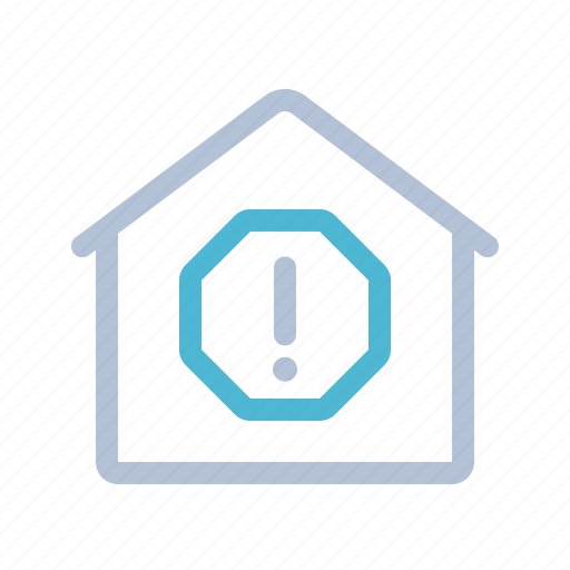 Home, house, sign, smart home, technology, warning icon - Download on Iconfinder
