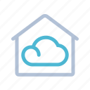 cloud, home, house, server, smart home, technology