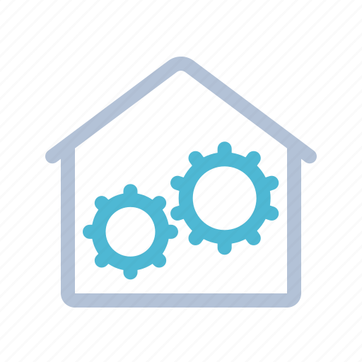 Cogs, control, gears, home, house, smart home, technology icon - Download on Iconfinder