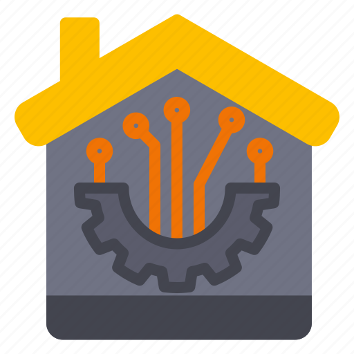 Smart home, devices, cog, setting, configuration, control icon - Download on Iconfinder