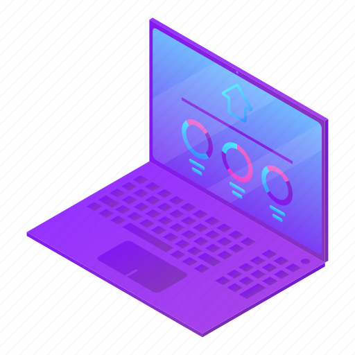 Business, cartoon, computer, internet, isometric, laptop, office icon - Download on Iconfinder