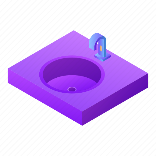 Basin, bathroom, cartoon, hand, house, isometric, water icon - Download on Iconfinder