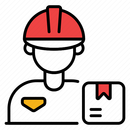 Worker, man, helmet, distribution, industry, service icon - Download on Iconfinder