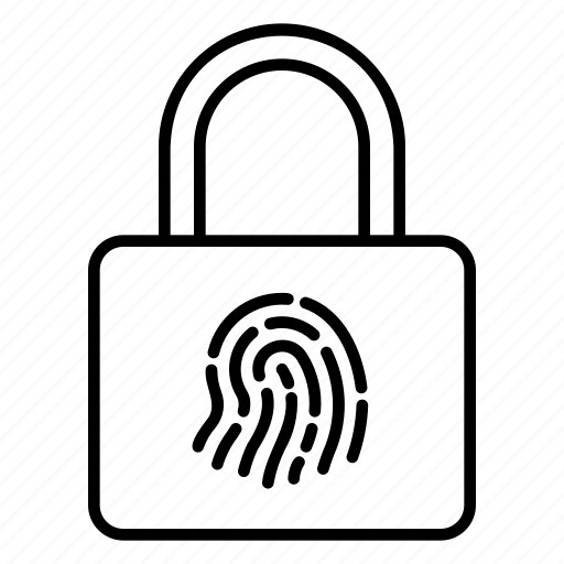 Lock, fingerprint, security, biometric, padlock icon - Download on Iconfinder