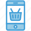 basket, cart, cell phone, device, mobile, shopping, smart phone 