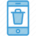 cell phone, delete, device, dustbin, mobile, recycle bin, smart phone