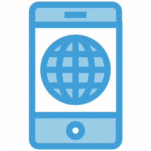 Cell phone, device, globe, internet, mobile, smart phone, world icon - Download on Iconfinder