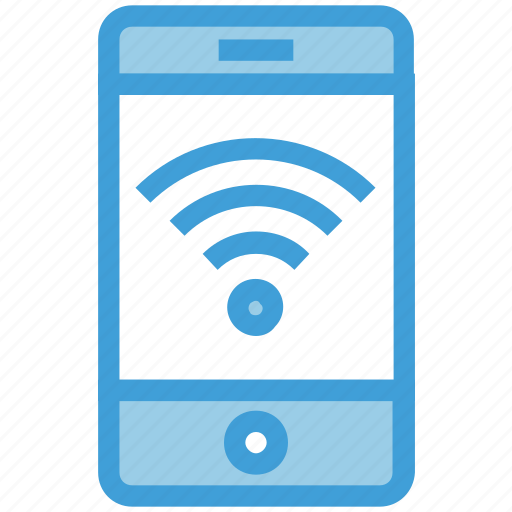 Cell phone, device, mobile, network, smart phone, wifi, wifi signals icon - Download on Iconfinder