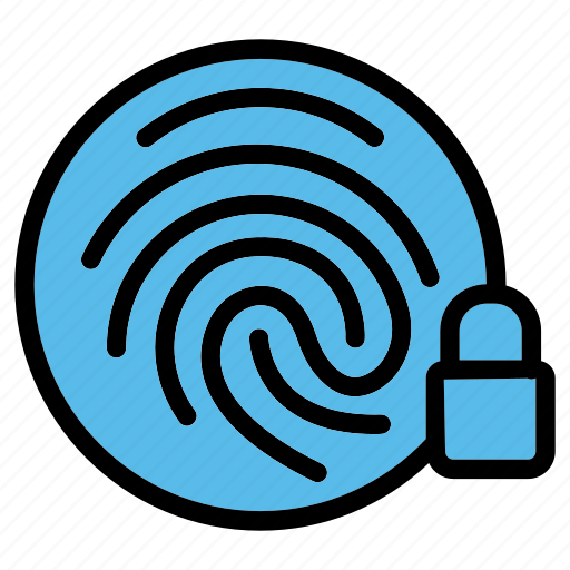 Fingerprint, biometric, identification, lock, scan, security icon - Download on Iconfinder