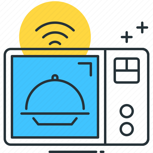 Microwave, smart, appliance, cook, defroze, heat, internet of things icon - Download on Iconfinder