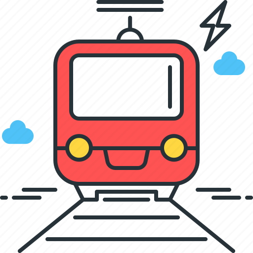 Train, metro, rail, railroad, subway, tram, tramway icon - Download on Iconfinder