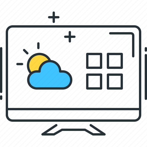 Forecast, weather, climate, cloud, cloudy, desktop, sun icon - Download on Iconfinder