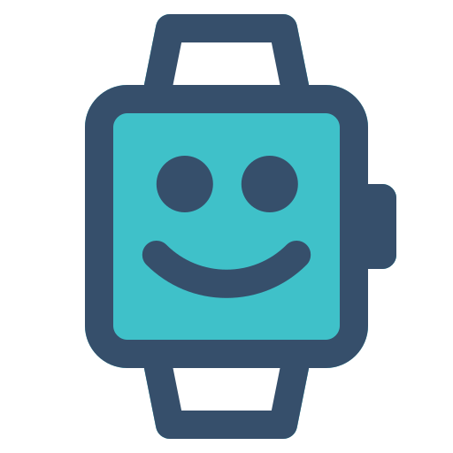 Emoticon, smart, smart watch, smile, watch icon - Free download