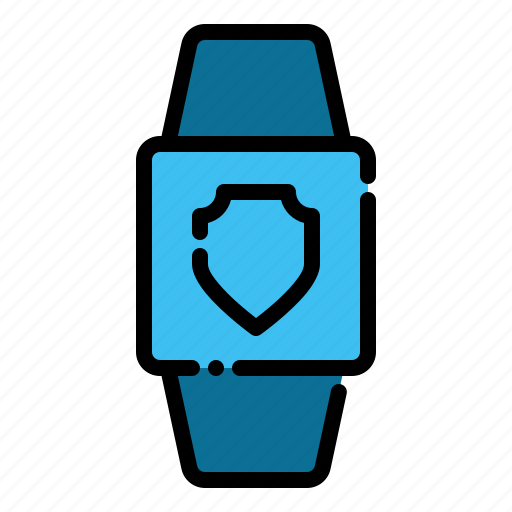 Smartwatch, shield, security, smarthome icon - Download on Iconfinder