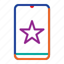 action, phone, smartphone, star 