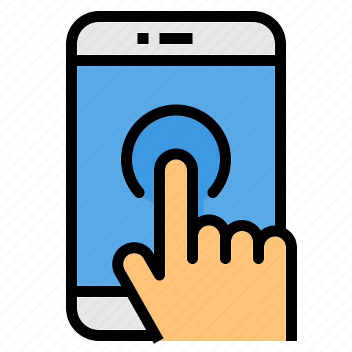 Application, hand, screen, smartphone, technology, touch icon - Download on Iconfinder