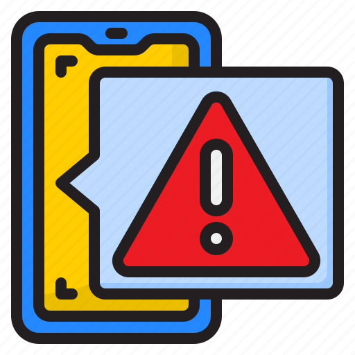 Smartphone, mobilephone, application, warning, sign icon - Download on Iconfinder