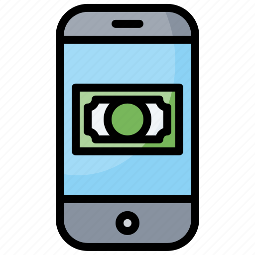 Cash, currency, money, phone icon - Download on Iconfinder