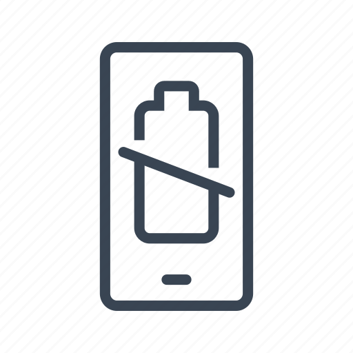 Mobile, phone, smartphone, cellphone, battery, low, empty icon - Download on Iconfinder