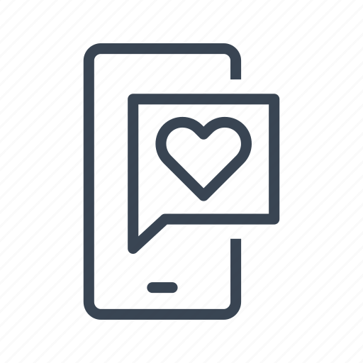 Mobile, phone, smartphone, cellphone, love, message, heart icon - Download on Iconfinder