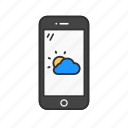 phone, smartphone, weather, weather app