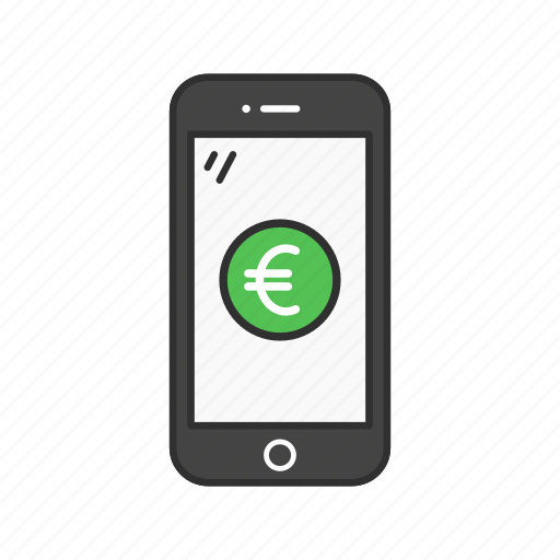 Euro, mobile euro, mobile money, money icon - Download on Iconfinder