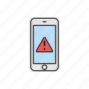 alert, danger, notification, smartphone