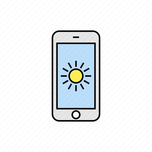 Brightness, smartphone, sun, weather icon - Download on Iconfinder