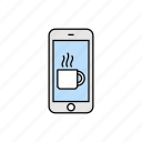 break, coffee, drink, smartphone, tea 