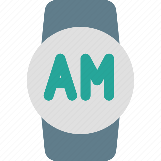 Circle, smartwatch, am, arrow icon - Download on Iconfinder