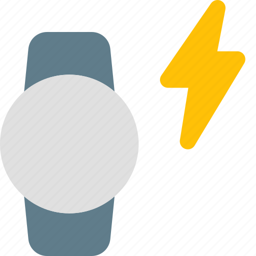 Circle, smartwatch, flash, charge icon - Download on Iconfinder