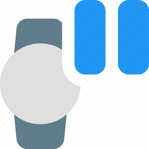 Circle, smartwatch, pause, button icon - Download on Iconfinder