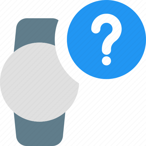 Circle, smartwatch, question, support icon - Download on Iconfinder