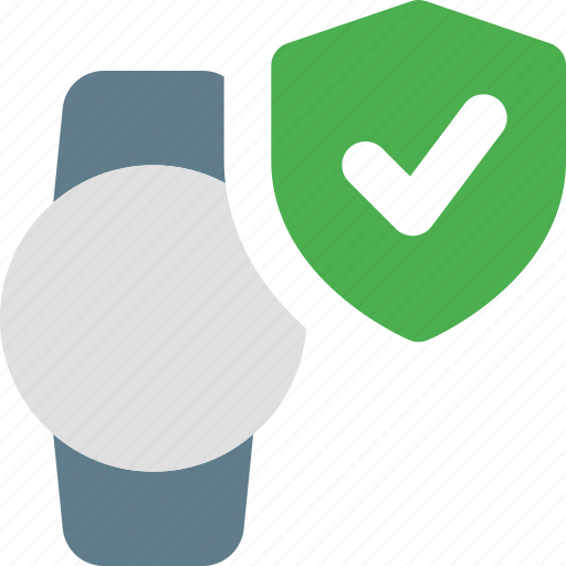 Circle, smartwatch, shield, check icon - Download on Iconfinder