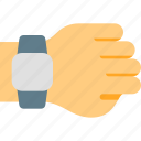 hand, wearing, square, smartwatch