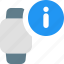 square, smartwatch, info, information 