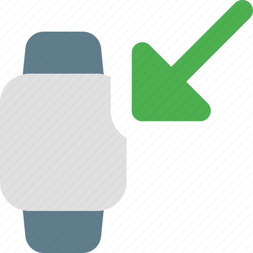 Square, smartwatch, left, down, corner icon - Download on Iconfinder