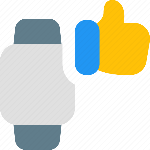 Square, smartwatch, like, thumbs up icon - Download on Iconfinder