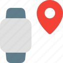 square, smartwatch, location, map