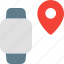 square, smartwatch, location, map 