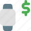 square, smartwatch, money, dollar 