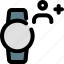 circle, smartwatch, add, contact, plus 