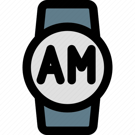 Circle, smartwatch, am, watch icon - Download on Iconfinder