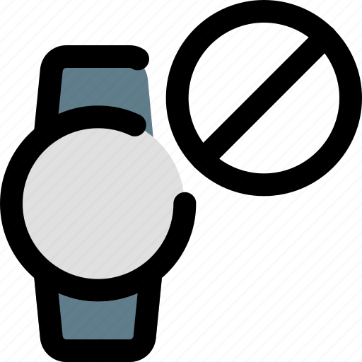 Circle, smartwatch, banned icon - Download on Iconfinder
