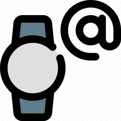 Circle, smartwatch, email, mention icon - Download on Iconfinder
