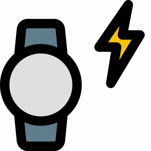 Circle, smartwatch, flash, thunder icon - Download on Iconfinder